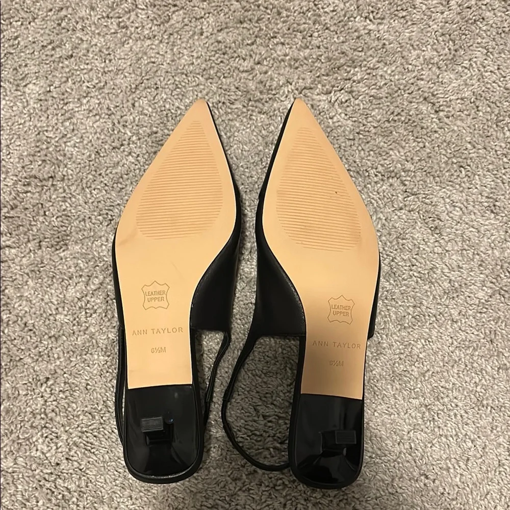 Zara Black Heels Slingback Shoes - Picture 5 of 5